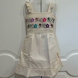 Mexican Girls Dress With Hand Embroidered.